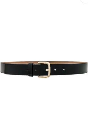 B-low the belt Lennox mod Black Leather Belt with Gold Buckle